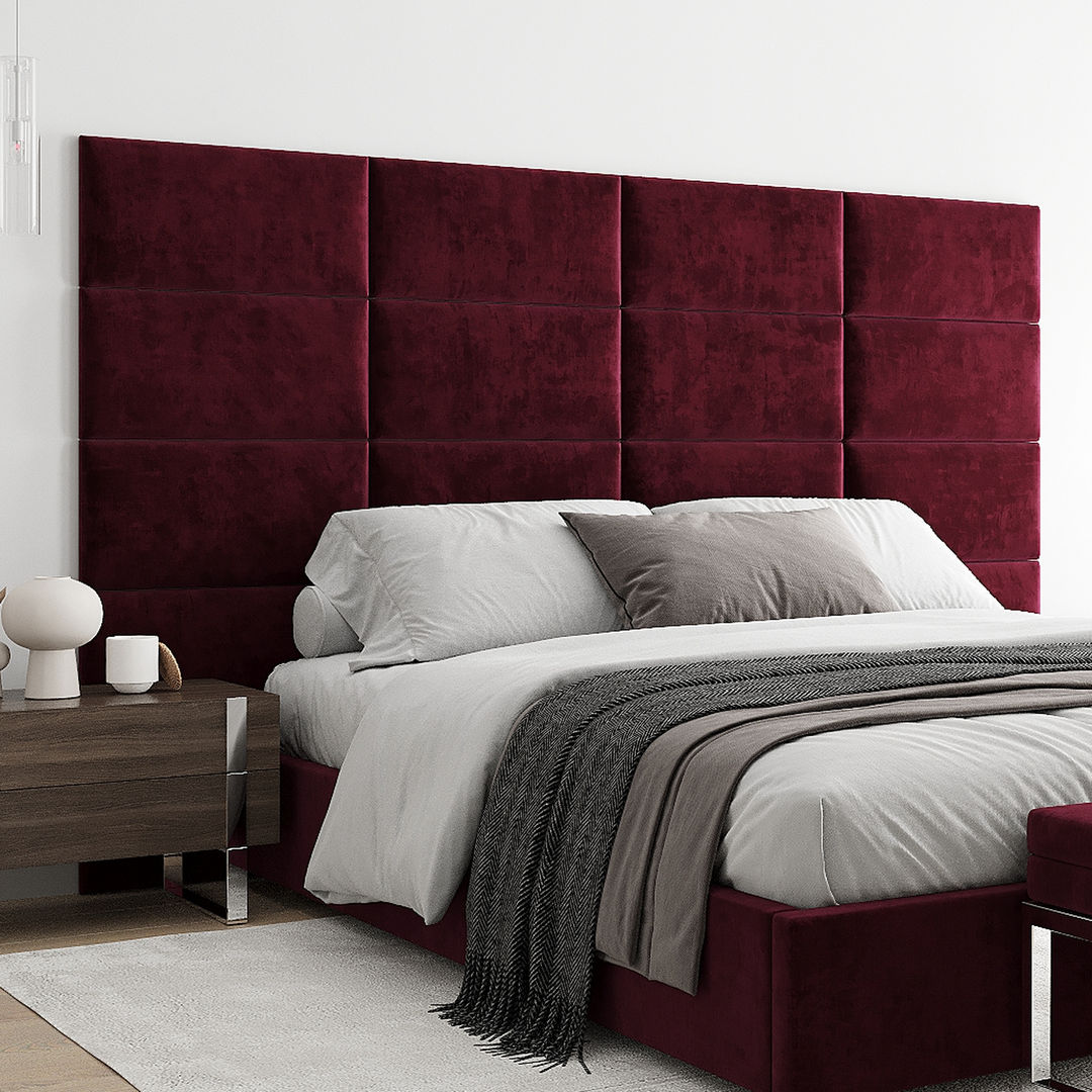 Wandpolster aus Samtstoff für ein glamouröses Ambiente, Softwalls® Softwalls® Scandinavian style bedroom