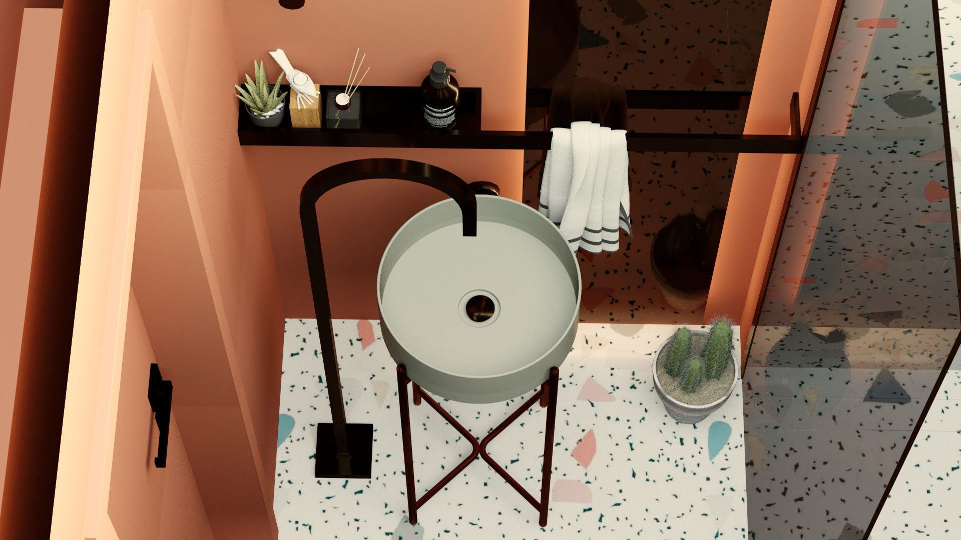 Casa de banho minimalista, Letícia Gurgel design de interiores Letícia Gurgel design de interiores ミニマルスタイルの お風呂・バスルーム