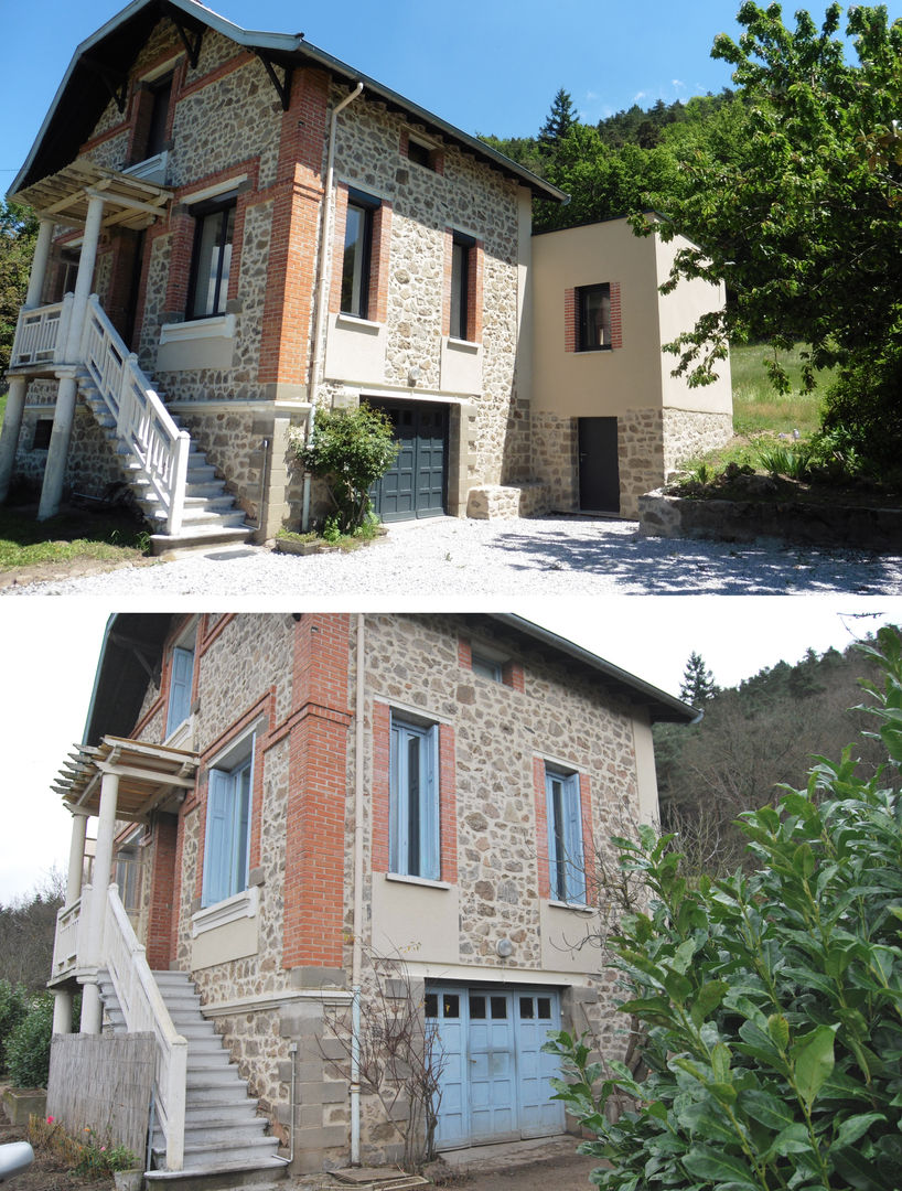 Rénovation et extension d'une maison individuelle années 30, JESSY DI NATALE - ADN ARCHITECTURE JESSY DI NATALE - ADN ARCHITECTURE Kır evi