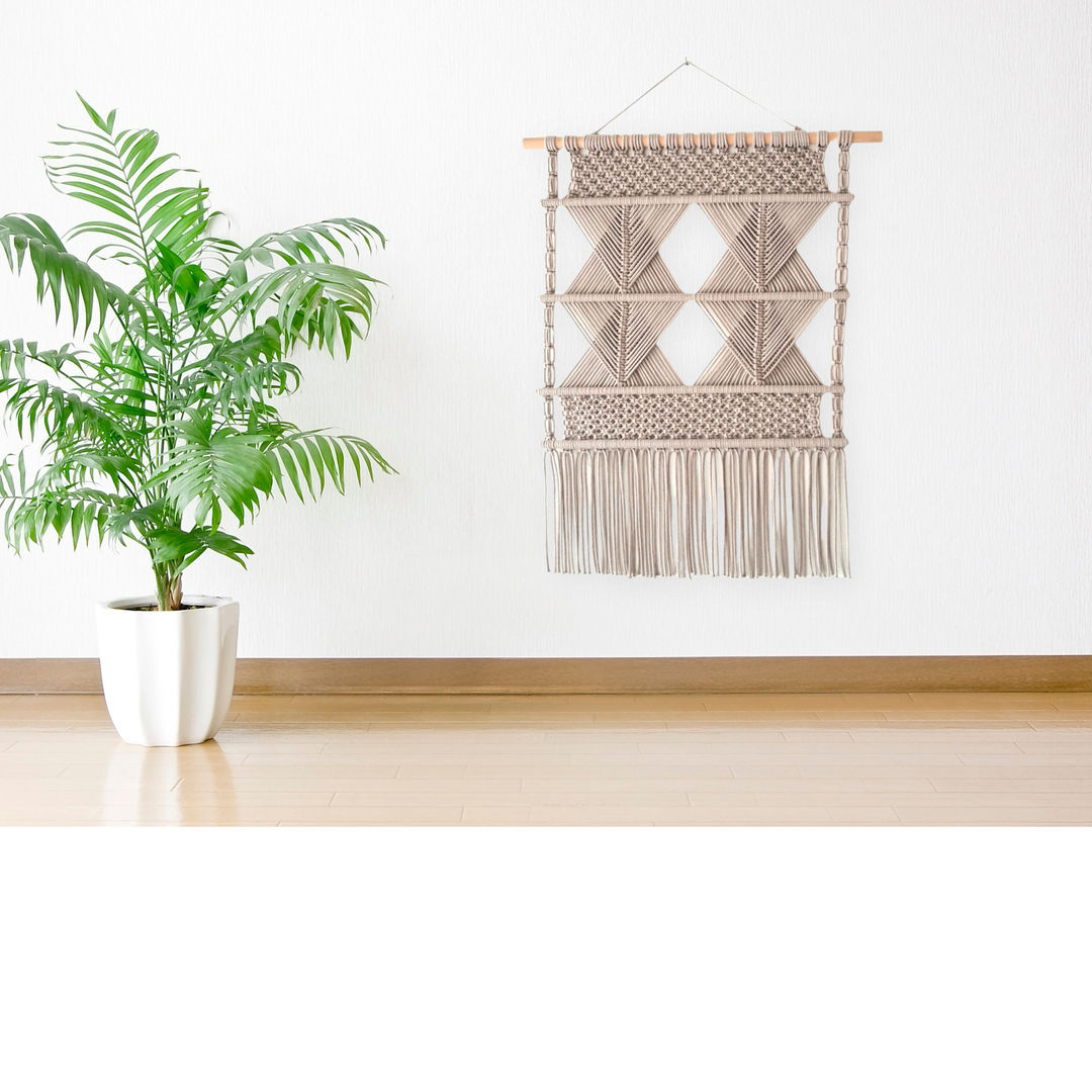 LYRA, Painel macrame geométrico Rute Santos - Textil Art Casas modernas macrame, decoração parede, boho, decoração, decoração interiores, textil,Acessórios e Decoração