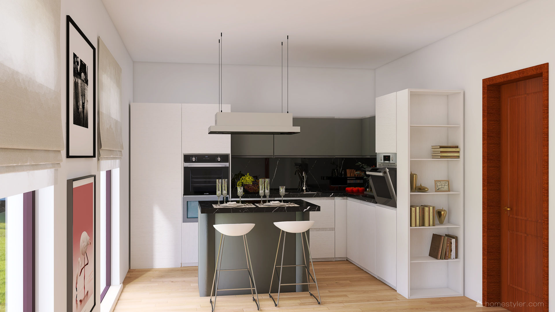 Progetto cucina e zona living a Como, L&M design di Cinzia Marelli L&M design di Cinzia Marelli Кухня
