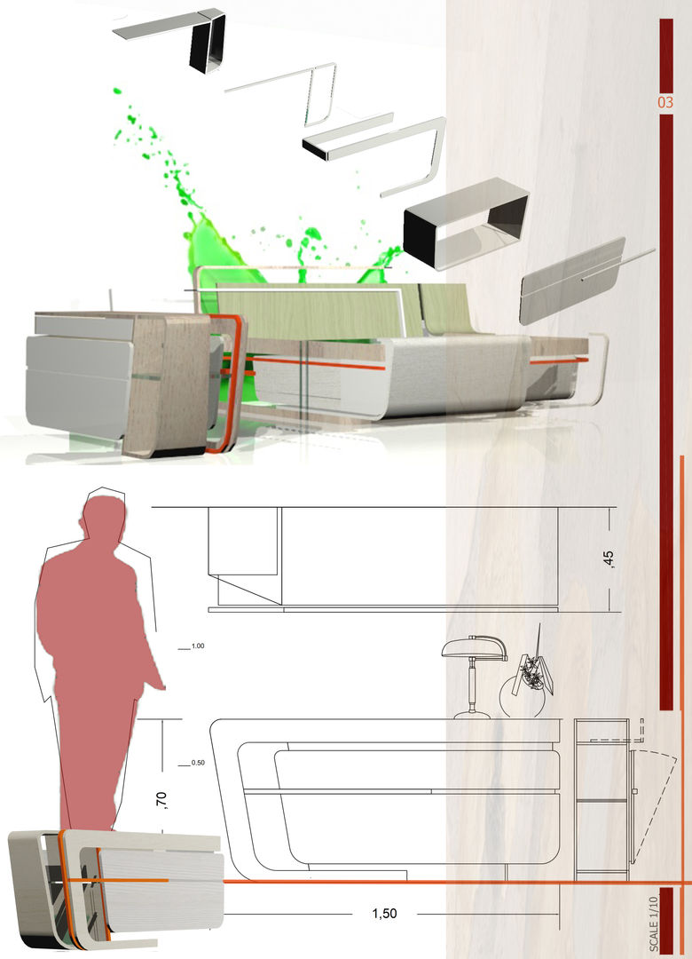 Vetro, metallo colore e legno sbiancato: 7073 BEDROOM , Christian Tattoli Christian Tattoli Küçük Yatak Odası Ahşap Ahşap rengi