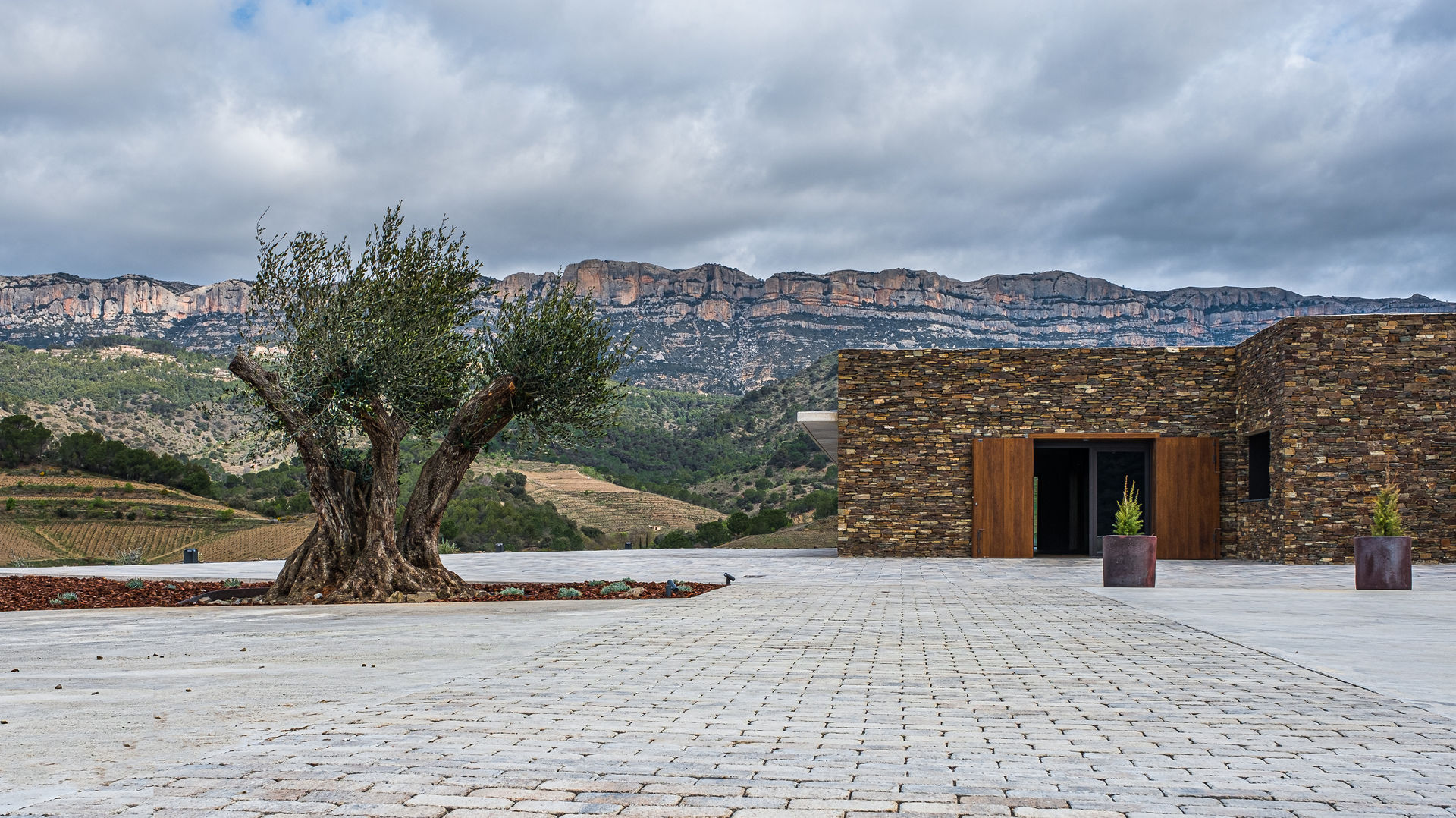 Bodega en el Municipio de Poboleda, (El Priorat) Xavier Llagostera, arquitecto Bodegas minimalistas Piedra