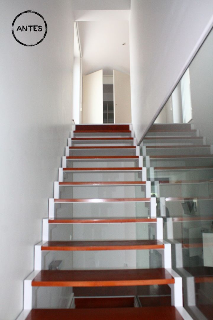 Antes - Escadas - Casa em Moledo - Shi Studio Interior Design ShiStudio Interior Design projeto; casa; shistudio; shi studio; porto; portugal; matosinhos; design, decoração, escadas, antes