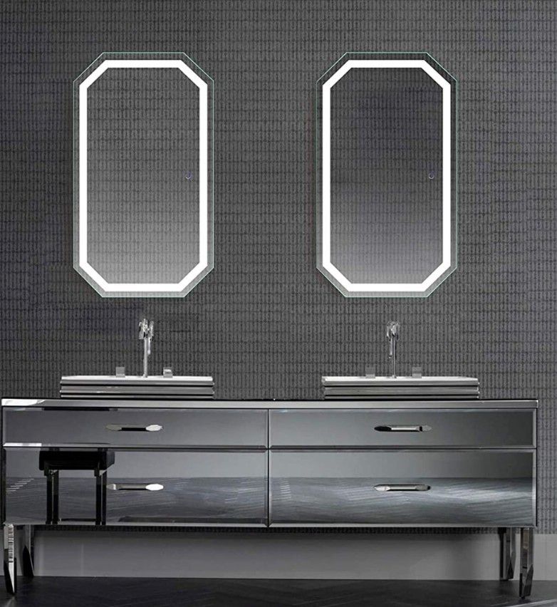 Custom Bathroom Wall Mirrors, Hangzhou Jinghu Glass Co., Ltd. Hangzhou Jinghu Glass Co., Ltd. Aziatische badkamers Keramiek Zwart Spiegels