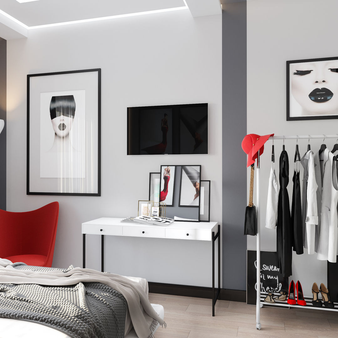 Progetto di interni per un hotel alla moda a Roma, SDesign SDesign Kamar Tidur Modern