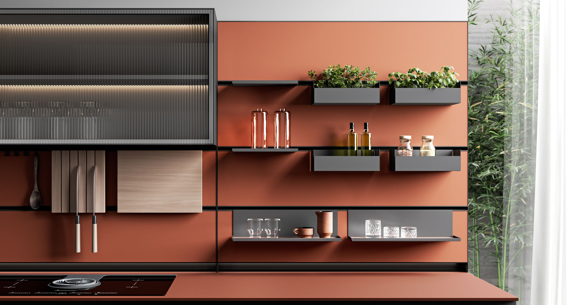 Moove, Damiano Latini srl Damiano Latini srl Built-in kitchens Aluminium/Zinc