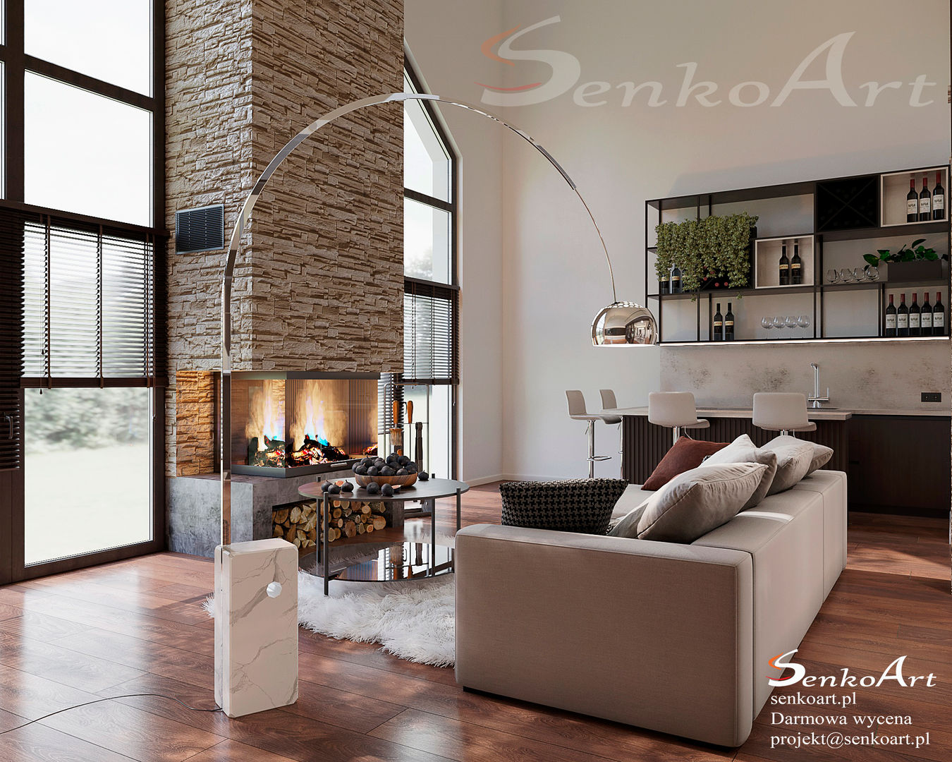 Projekt Domu z luksusowym smakiem , Senkoart Design Senkoart Design Single family home Copper/Bronze/Brass