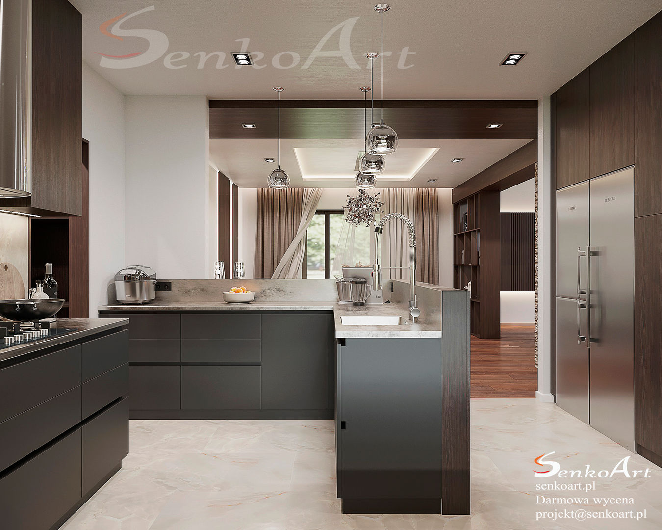 Projekt Domu z luksusowym smakiem , Senkoart Design Senkoart Design Single family home MDF