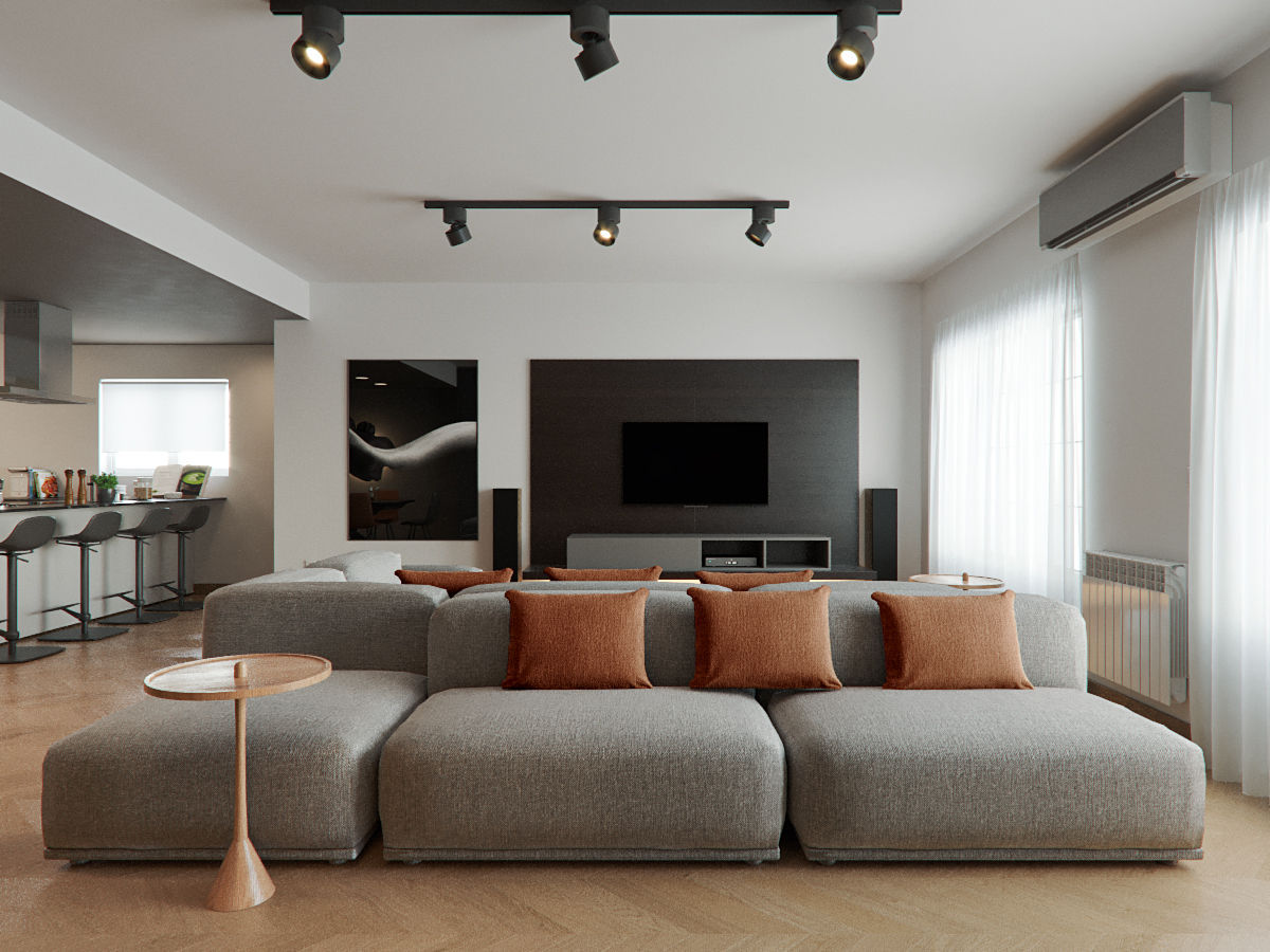 Moradia Estoril, Baobart Arquitetura e Design Baobart Arquitetura e Design Modern living room