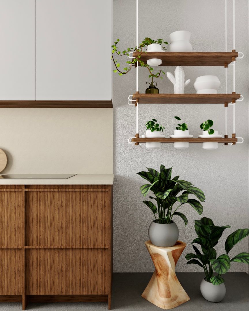 Japandi Kitchen, Ani 3D Studio Ani 3D Studio مطابخ صغيرة