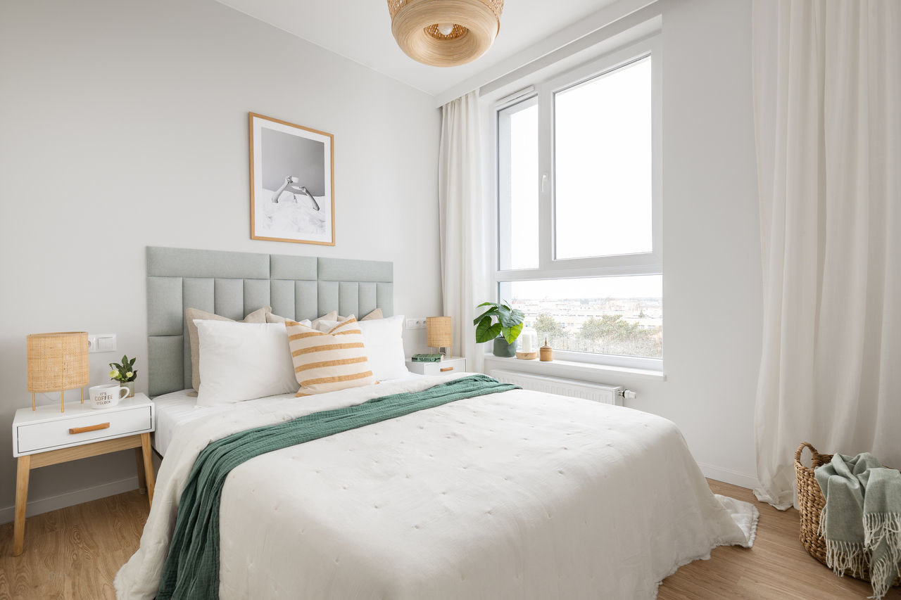 Al. Sybiraków, NOVO Home Staging Warszawa NOVO Home Staging Warszawa Chambre à coucher principale Turquoise