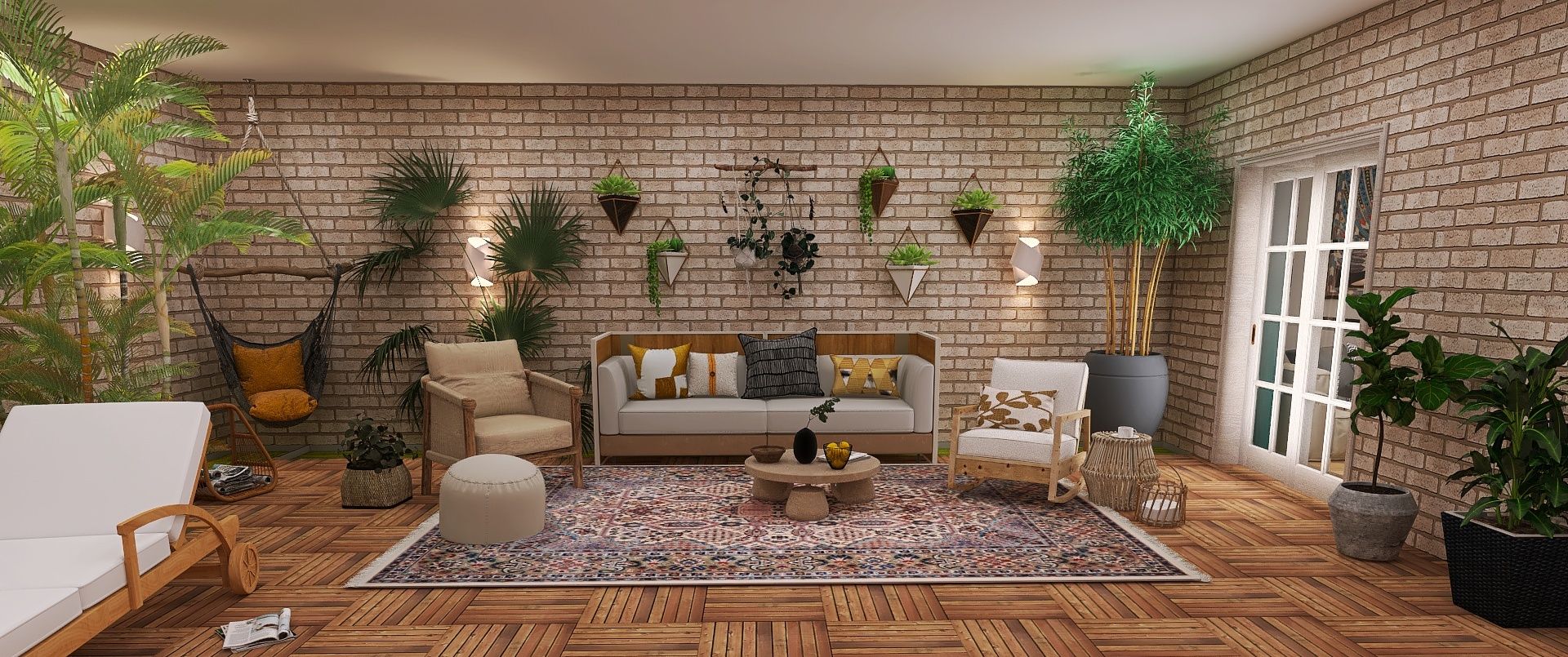 Terrasse im Boho Stil