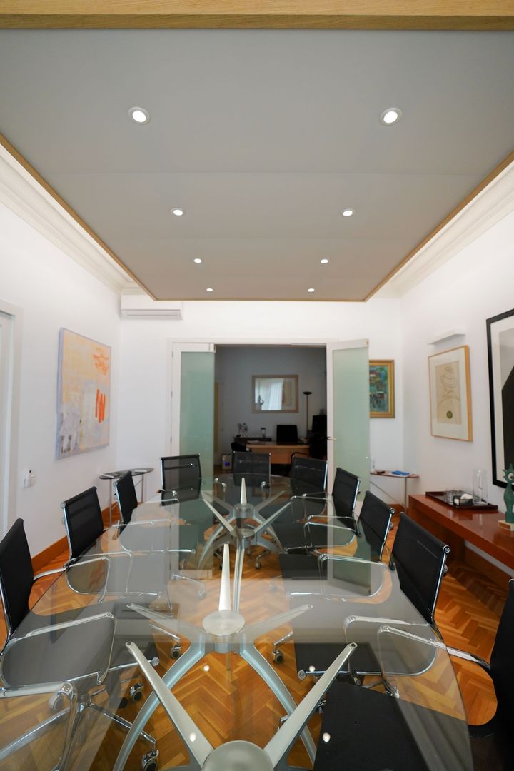 Paneles acústicos para la oficina de la Fundación Josep Carreras Vertisol Internacional SRL Oficinas y bibliotecas de estilo moderno