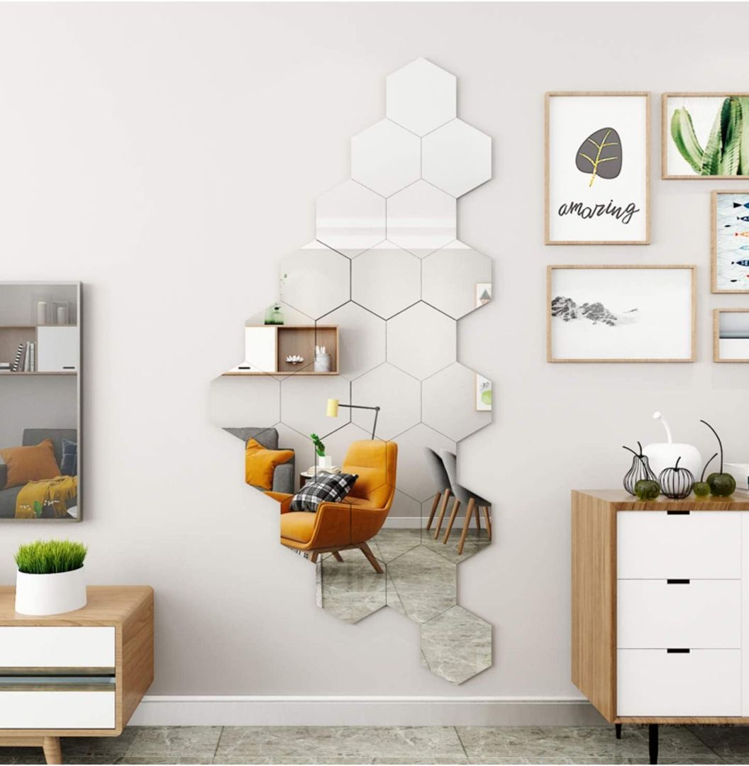Hexagonal Mirror Wall, Press profile homify Press profile homify Other spaces