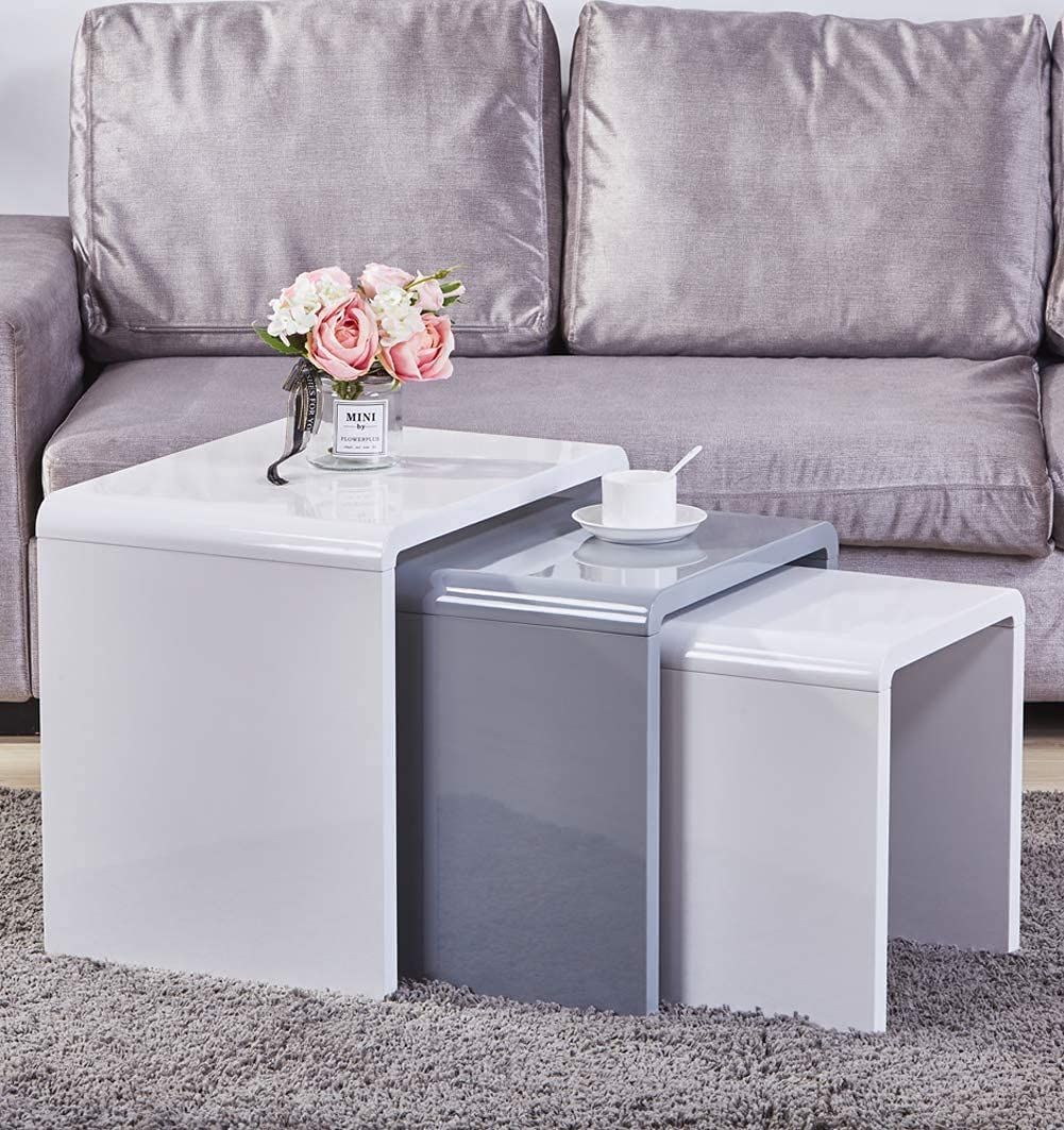 Side Table Set of 3 , Press profile homify Press profile homify قبو النبيذ