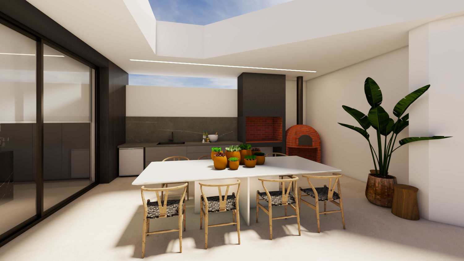 Un Hogar Simple y Armonioso de una Planta con Jardines Hermosos, AM CONCEPT by Asun Montoya Estudio Interiorismo AM CONCEPT by Asun Montoya Estudio Interiorismo منزل عائلي صغير