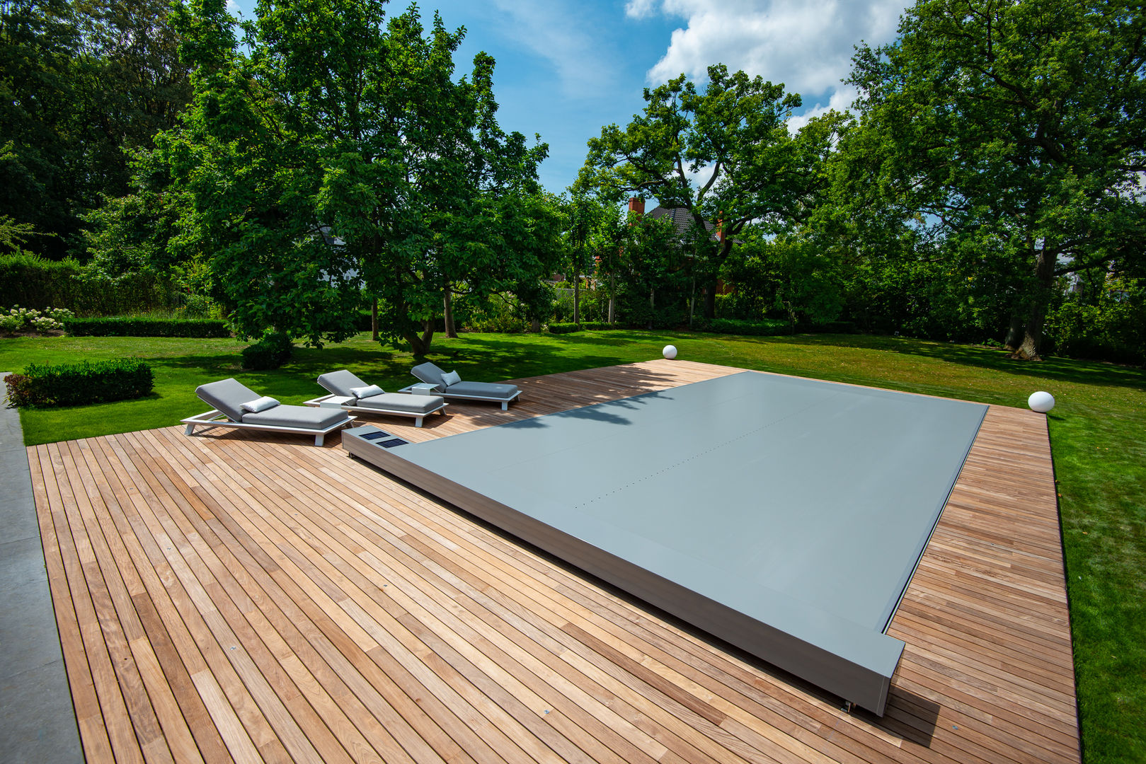 Coverseal mit Montage, Poolcover Berlin Poolcover Berlin مسبح حديقة