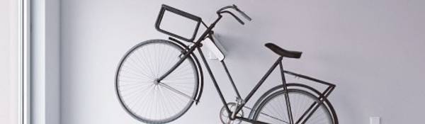 Soporte Bici Pared en Blanco - para manillar 42cm  Soportes para bicicletas,  Almacenamiento de bicicletas, Decoración de unas