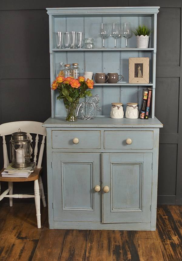 Blue Shabby Chic Victorian Kitchen Dresser homify