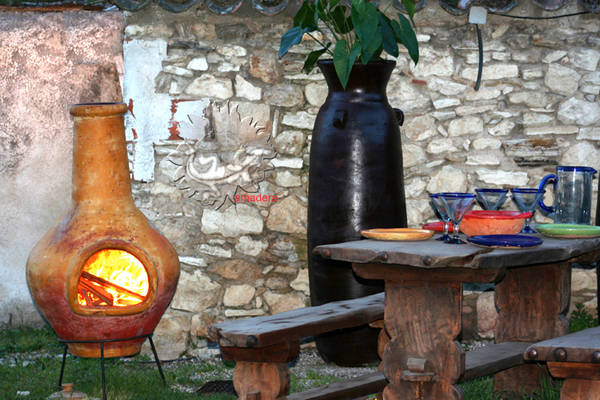 Achetez un brasero mexicain barbecue et cheminée de jardin - Amadera Taille  40 KG - 125 cm sur trépied (100 cm le brasero seul) x 55 cm de diamètre