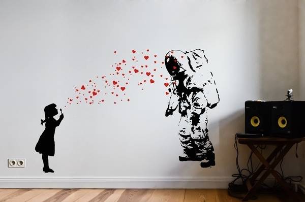 CrazyShirt Wandtattoo GIRL WITH BALLOON von Banksy - , 14,95 €