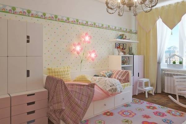 Цветовая гамма детской комнаты для принцесс