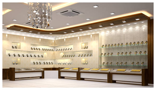 Interior decoration clearance of jewellery shop