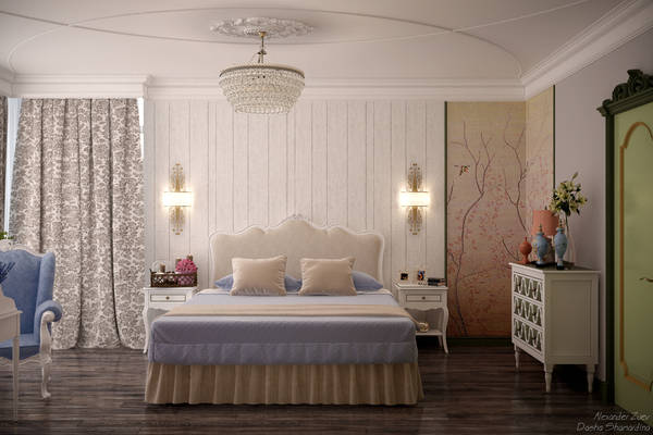 Дизайн спальни в стиле фьюжн