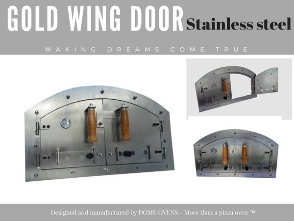 Double Pizza Oven Door - Stainless Steel.