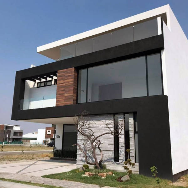 Fachadas de casas modernas minimalistas · Linea ELIXIO · 2 y 3 pisos con  Roof Garden | homify
