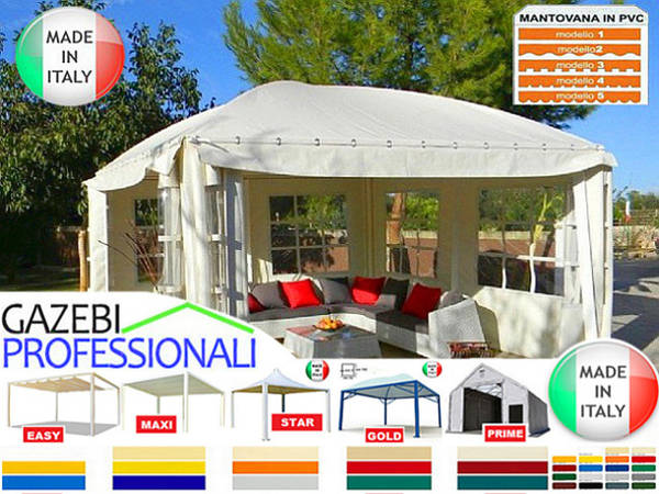 Gazebo 4x4 tendone pensilina hotel pergola tettoia bar giardino ristorante  copertura pvc personalizzato feste eventi