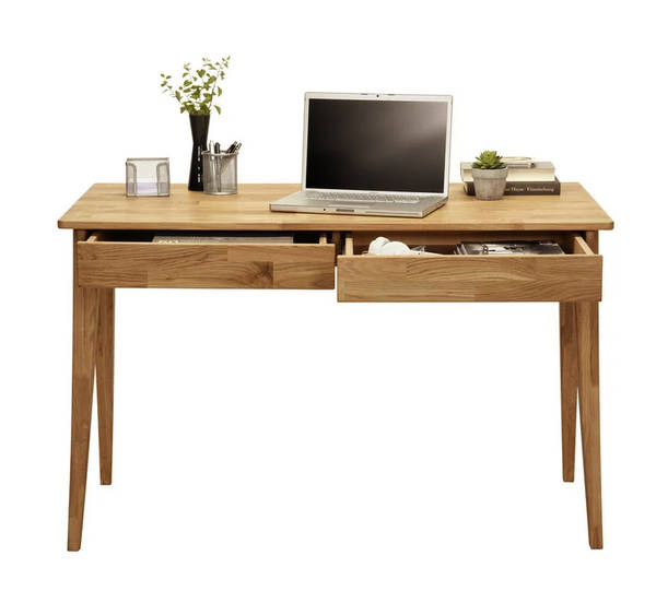 Mesa escritorio de madera maciza de roble