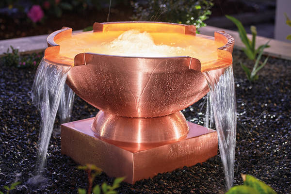 Fountain style water sales dish
